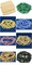 2 Beading Mats 8" x 8" & 7 Strands Glass & Chip Beads Various Colors and Sizes